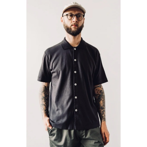 LADY WHITE CO. • Black/White Short Sleeve Button Down Shirt, S - Picture 9 of 16